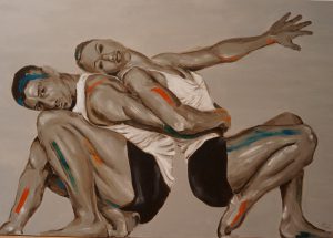 Out of, Series of Dancers, acrylic on canvas 2012